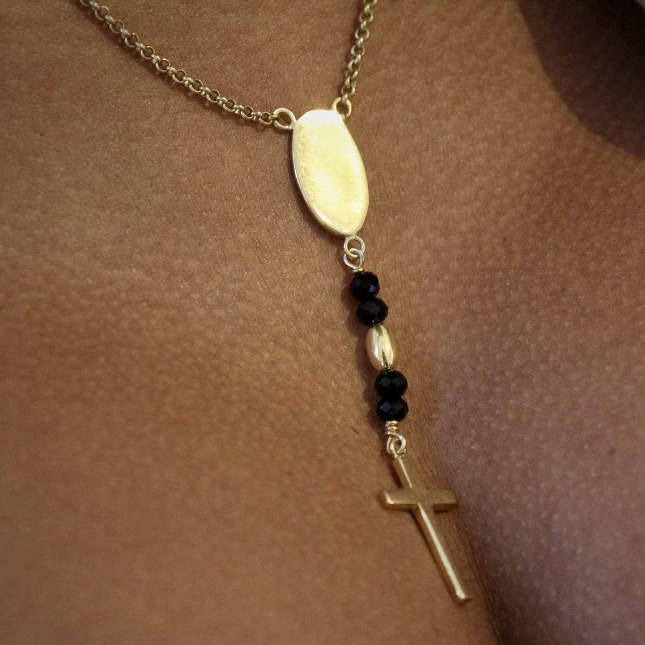 Onyx Rosery Bead Necklace - you by me.