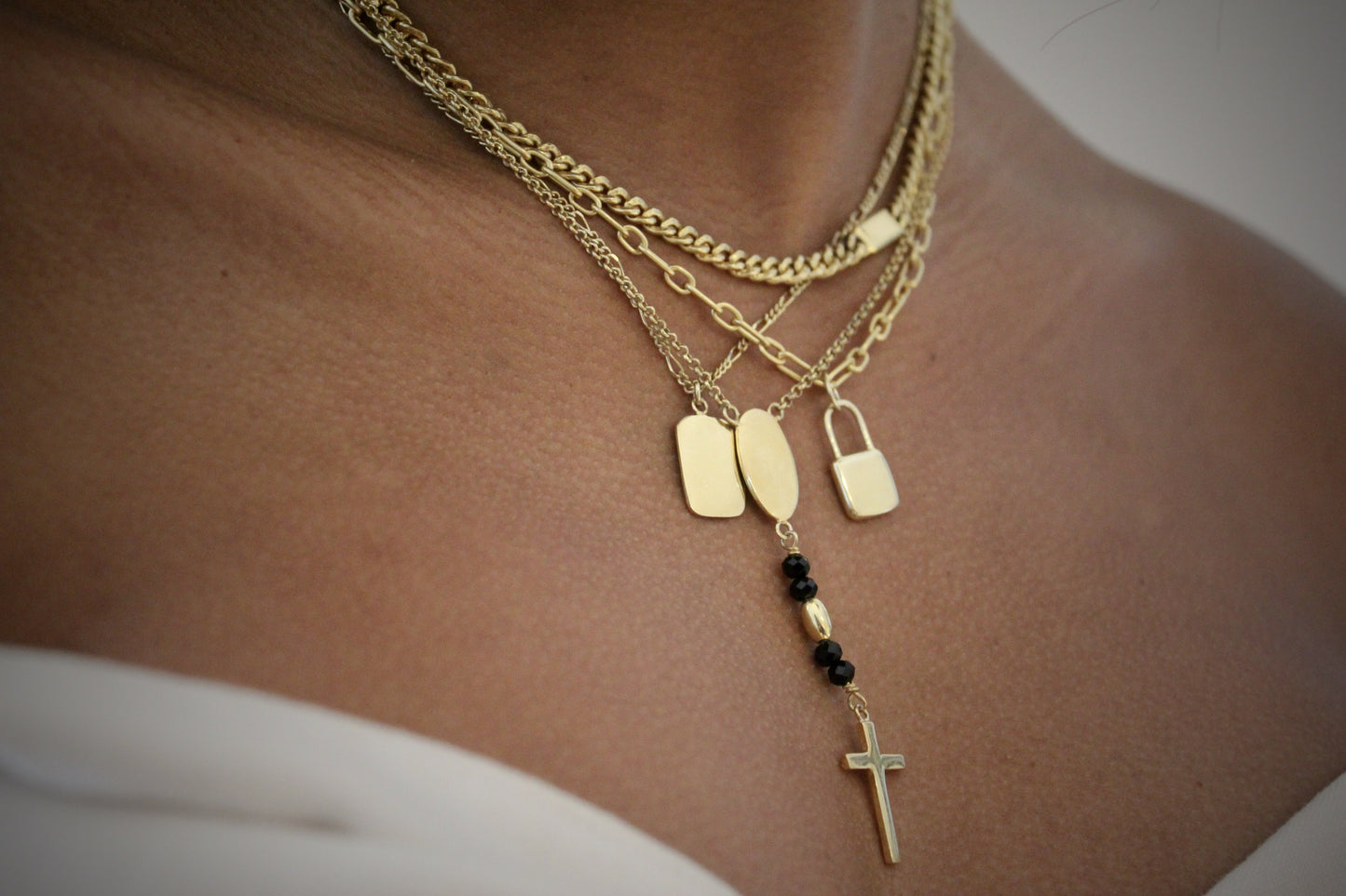 Onyx Rosery Bead Necklace - you by me.