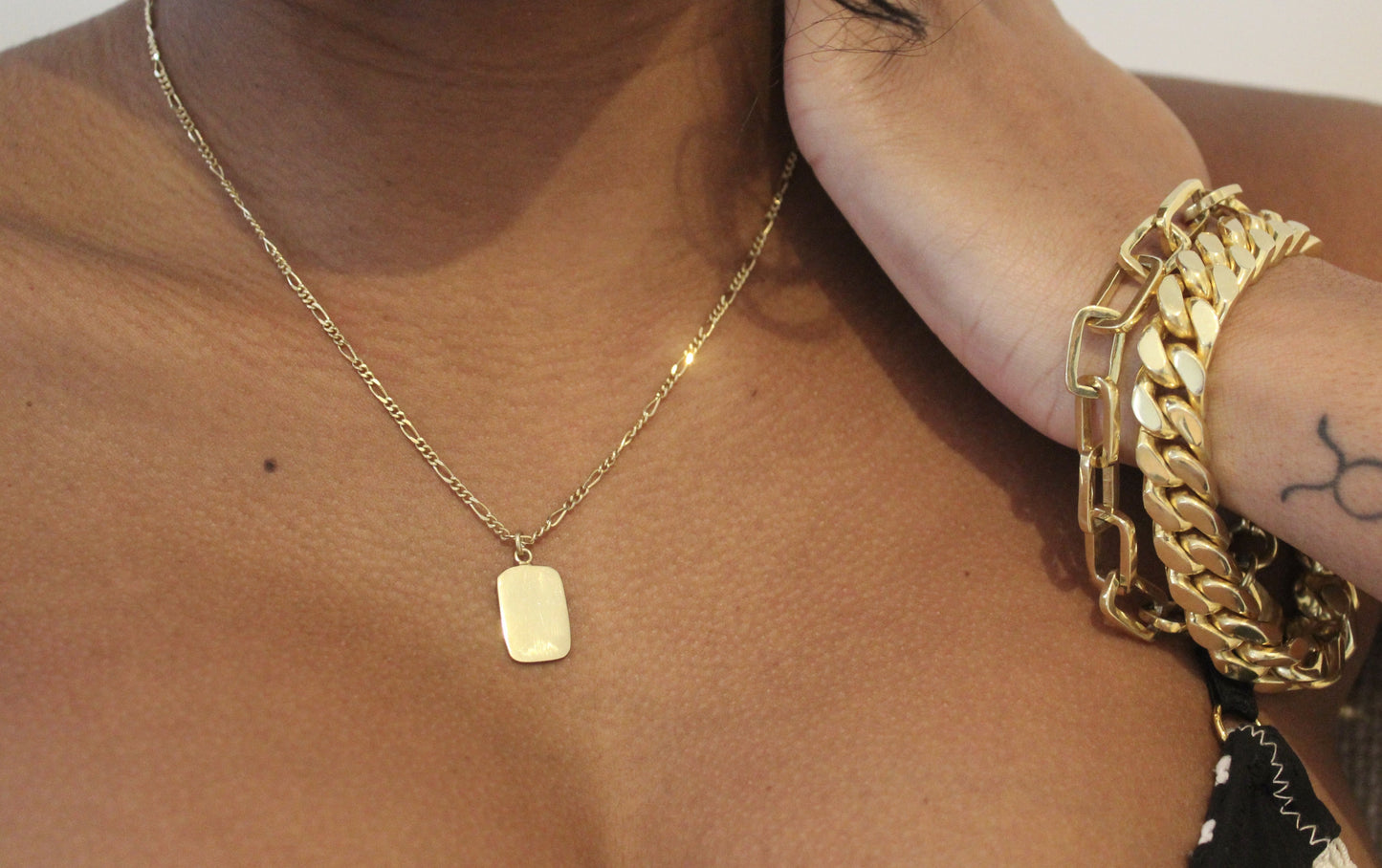 Dog tag necklace - you by me.