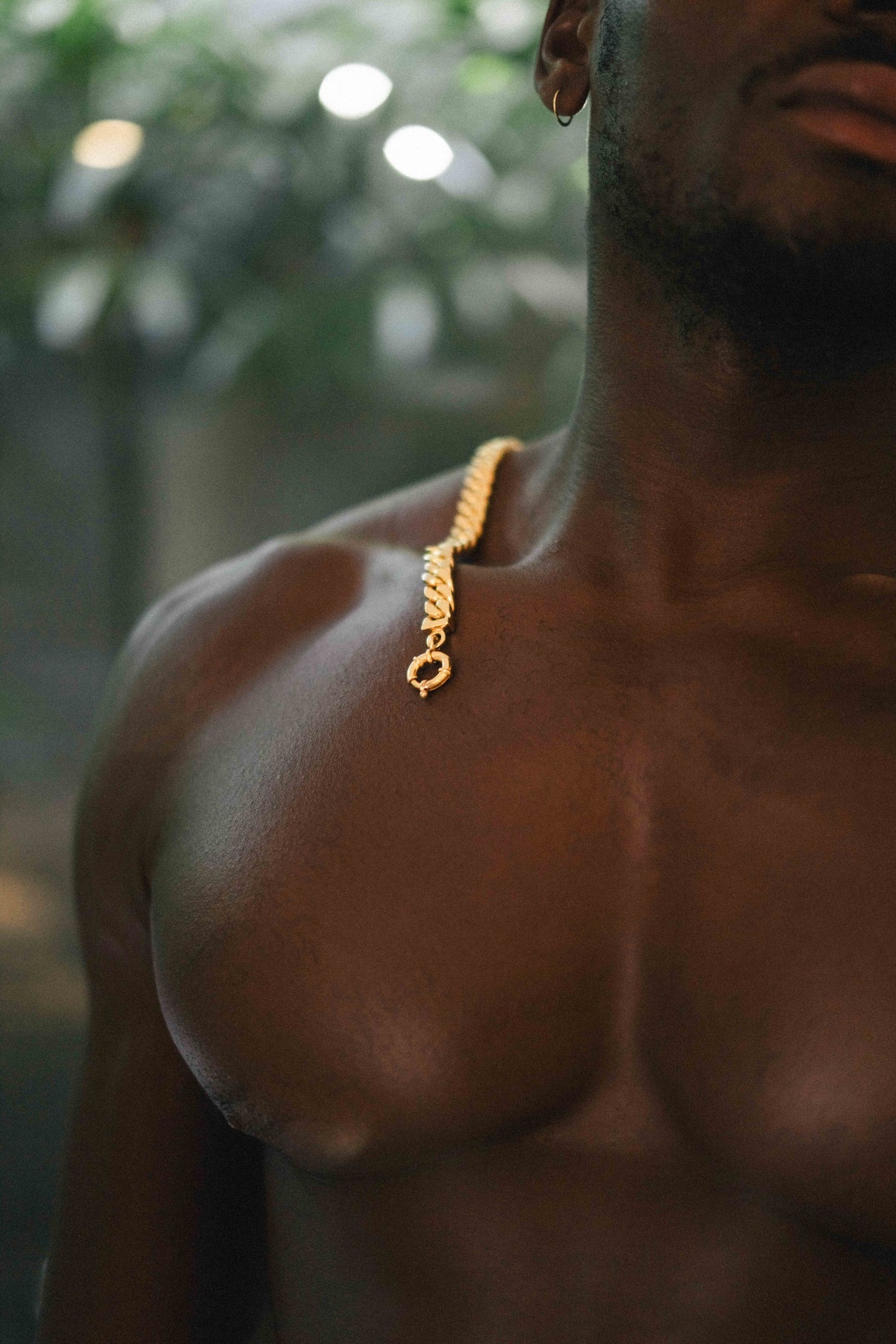 18K Gold Plated Curb Bracelet 20cm