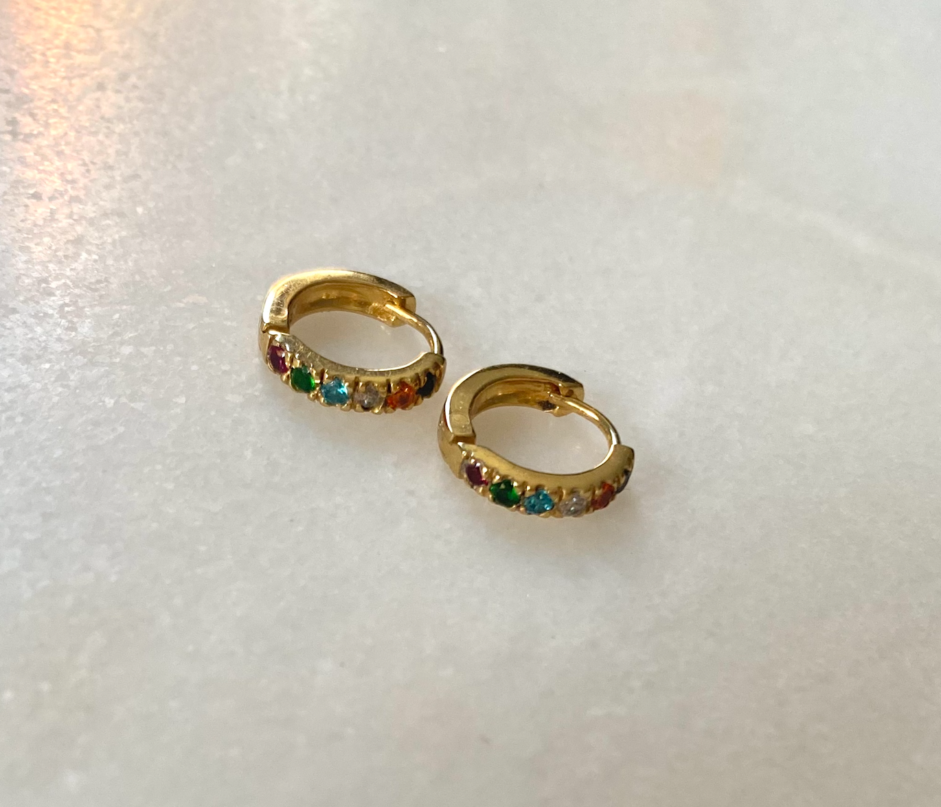 18k Rainbow Fantasy Huggies