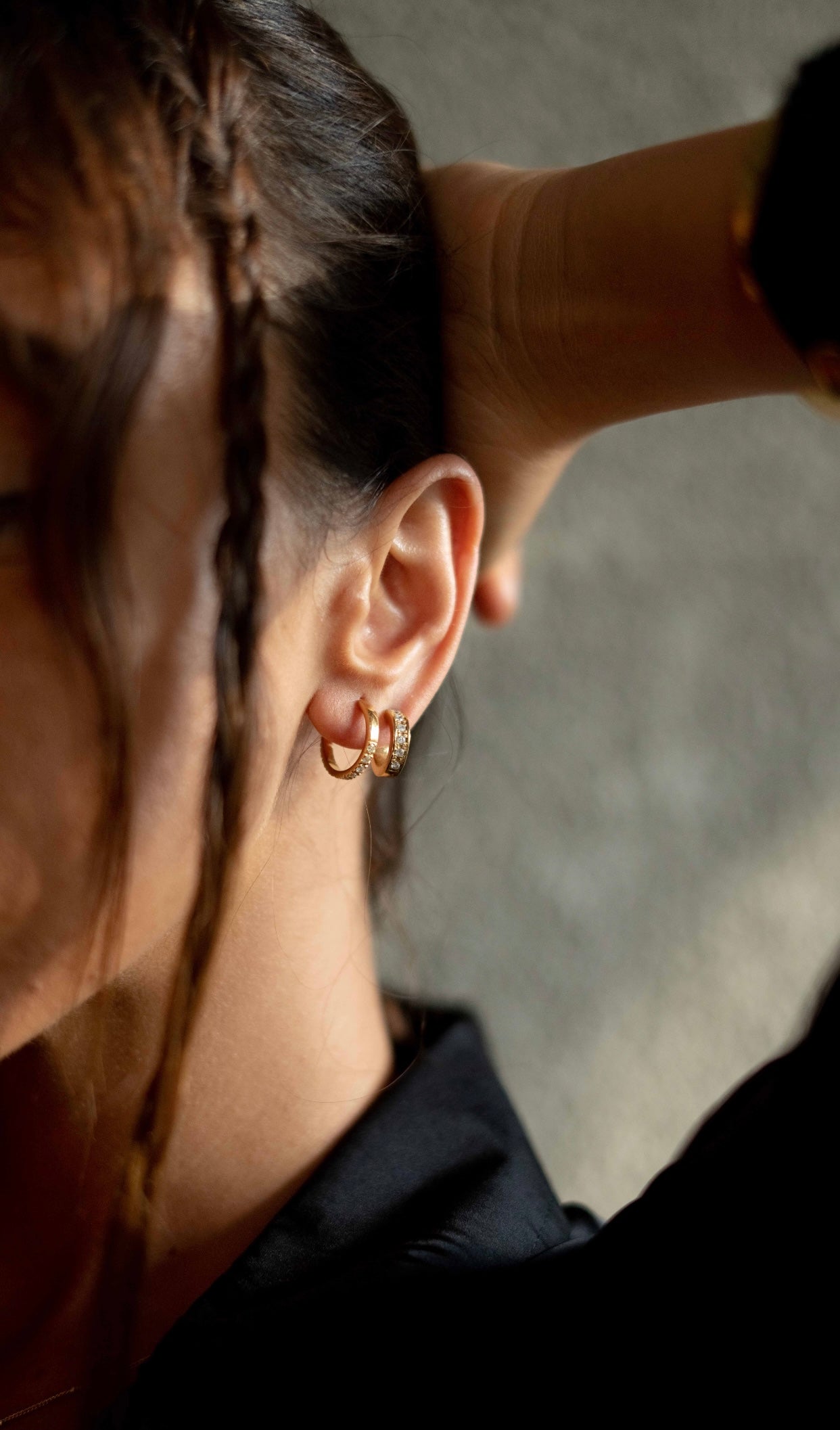 18k Zirconia Queenie hoops