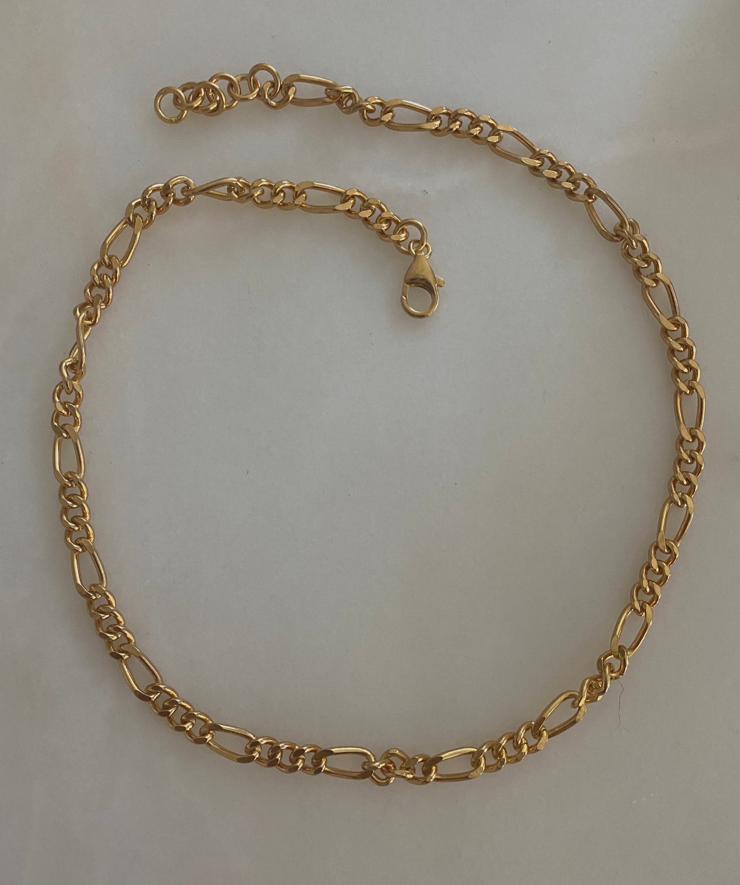 Figaro Chain Necklace 42cm Adjustable Chain
