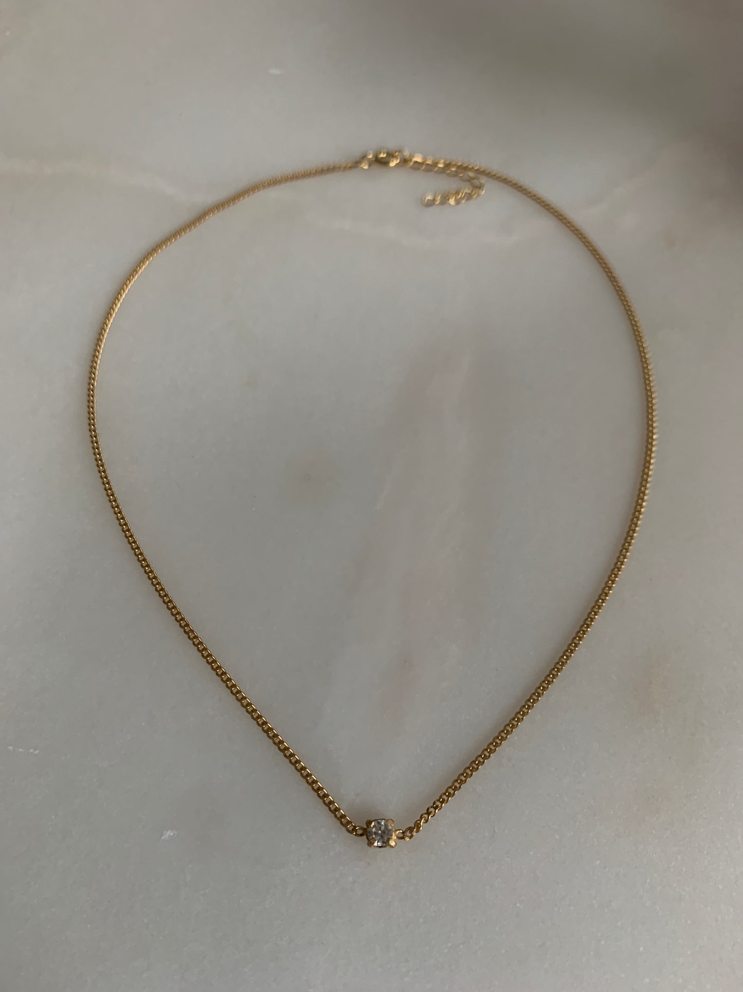 18k Gold Plated Princess Choker 42cm Adjustable chain