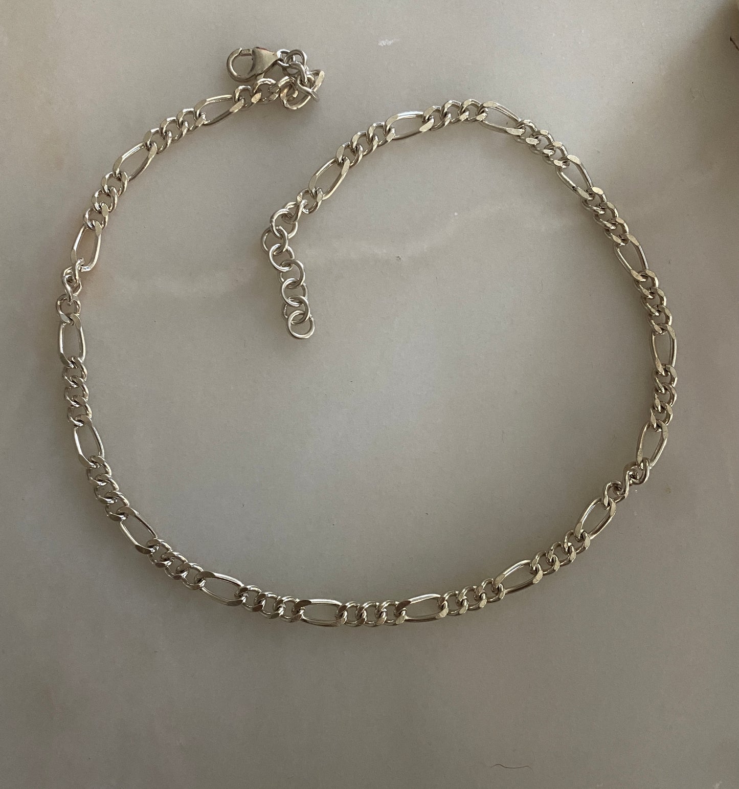 Figaro Chain Necklace 42cm Adjustable Chain