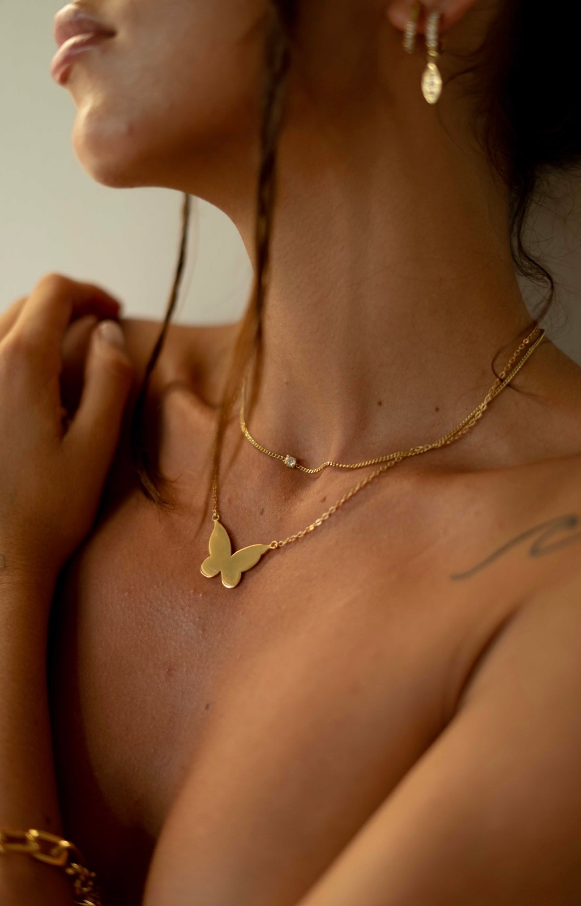 18k Gold Plated Princess Choker 42cm Adjustable chain