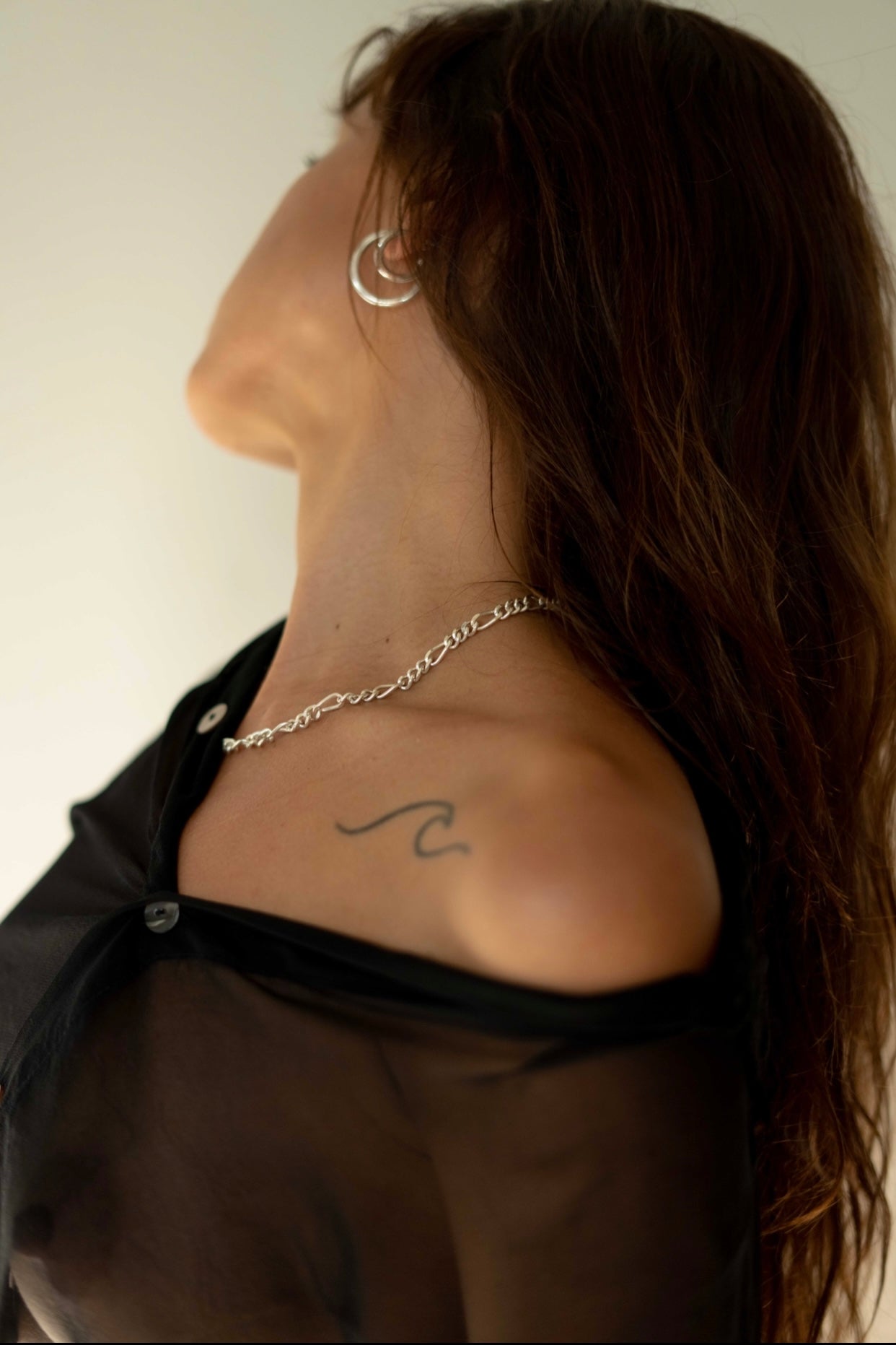 Figaro Chain Necklace 42cm Adjustable Chain