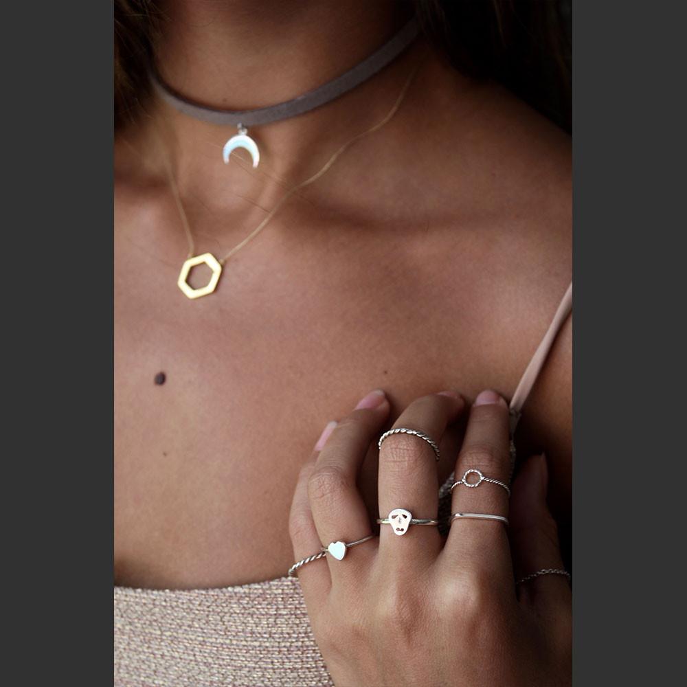 Solid heart ring - you by me.