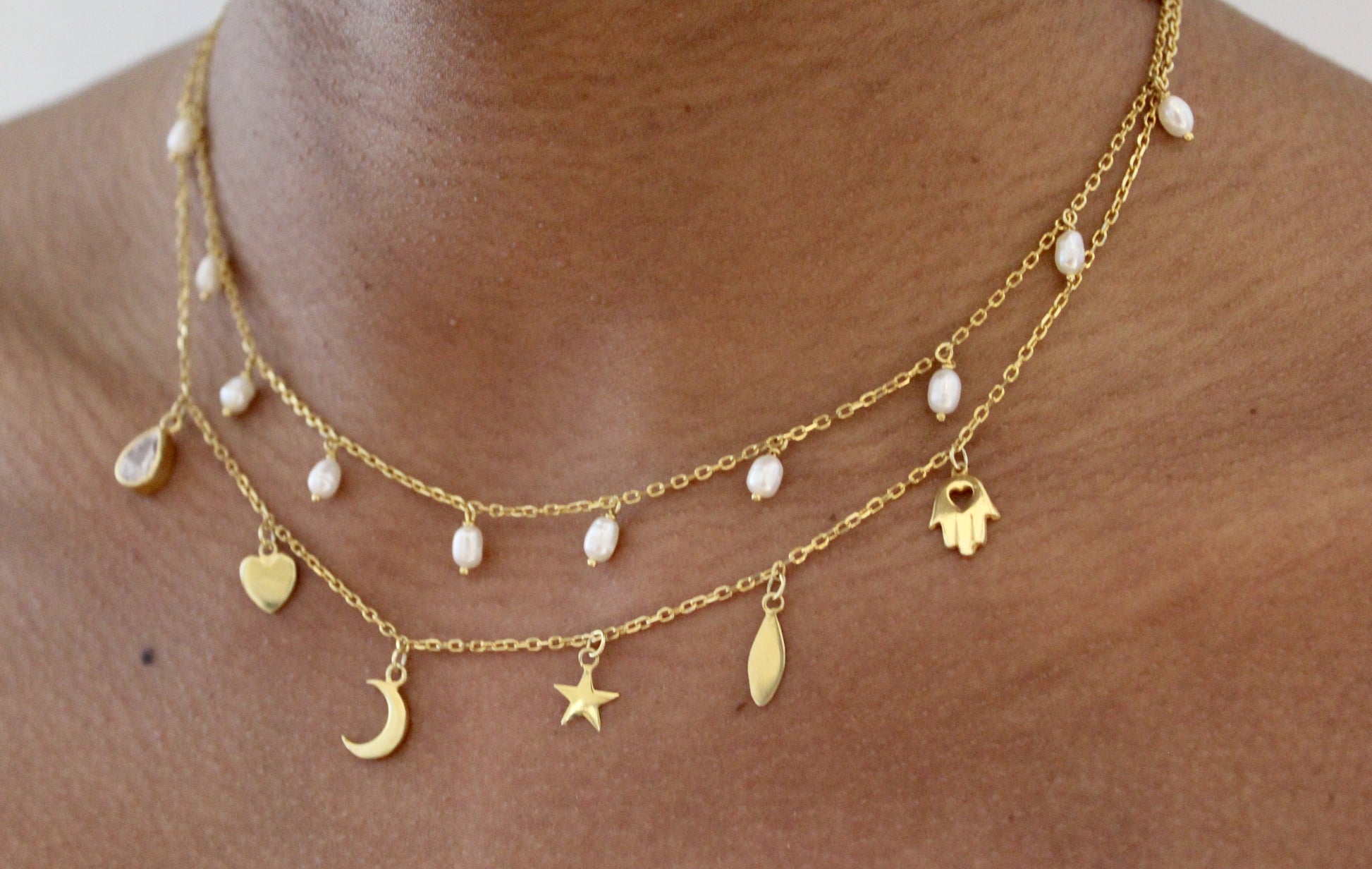 The quartz Gemstone Pendant Necklace - you by me.