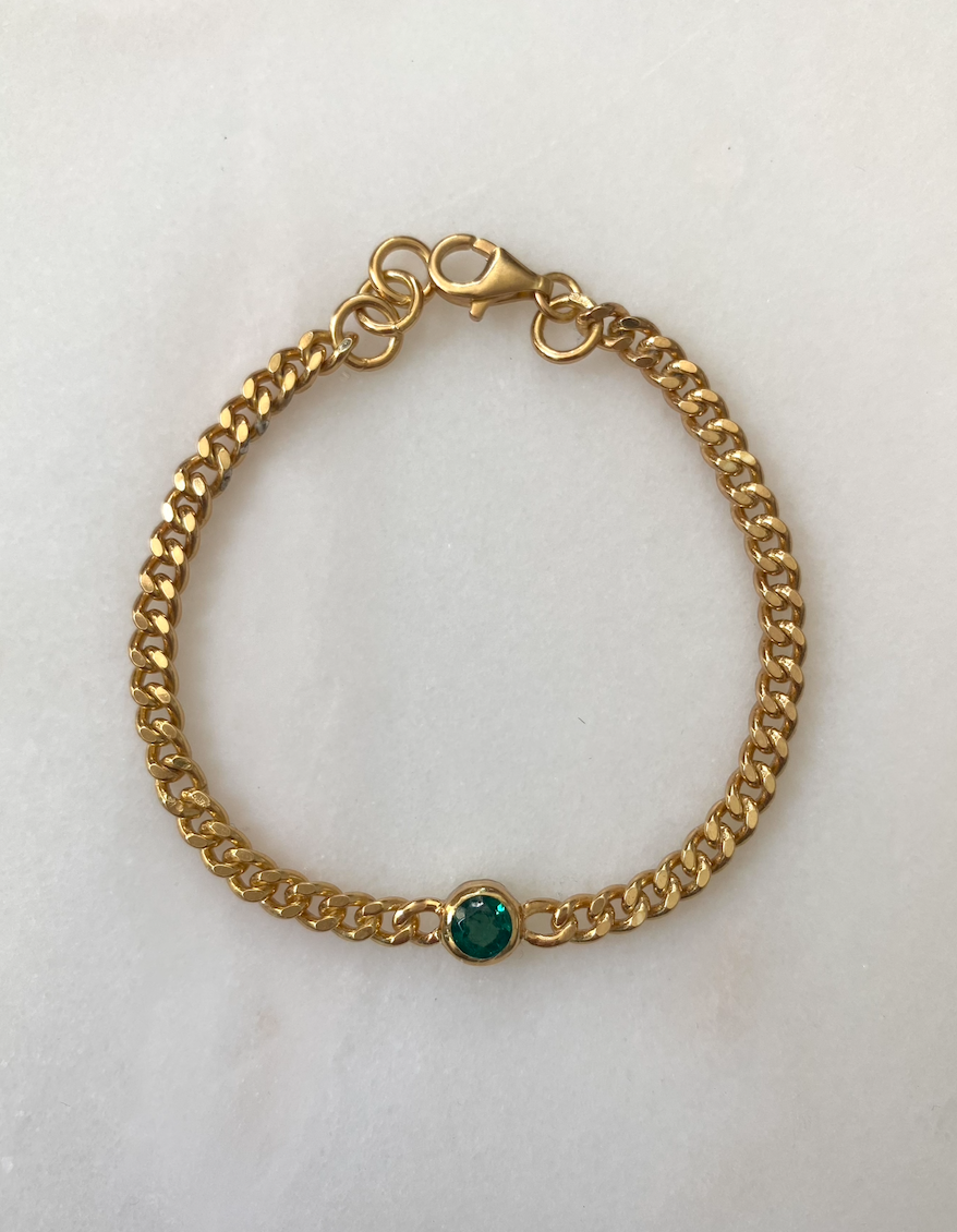 18k Green Quartz Volt Bracelet 16.5cm
