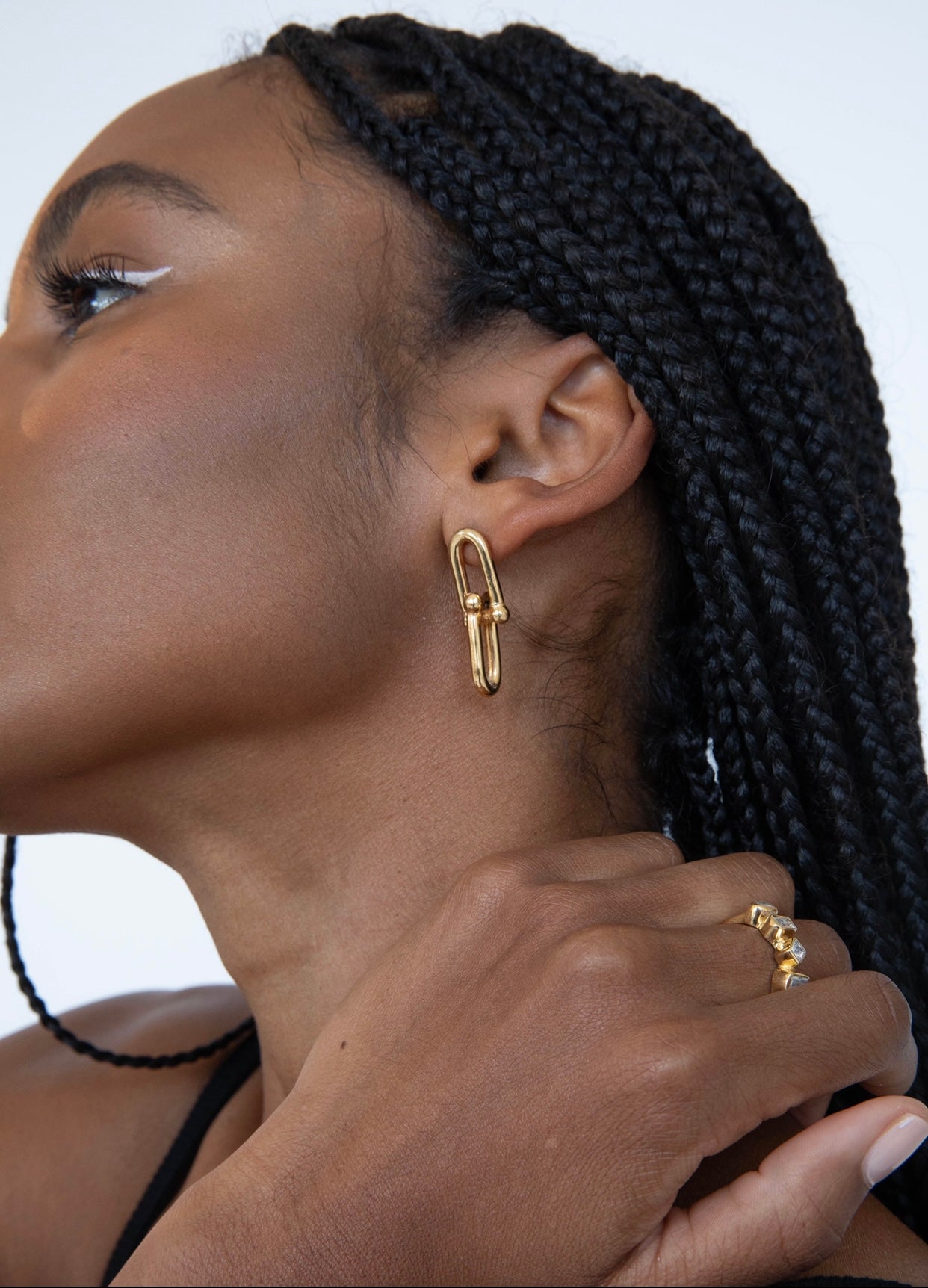 18K Gold Plated Theo link earrings