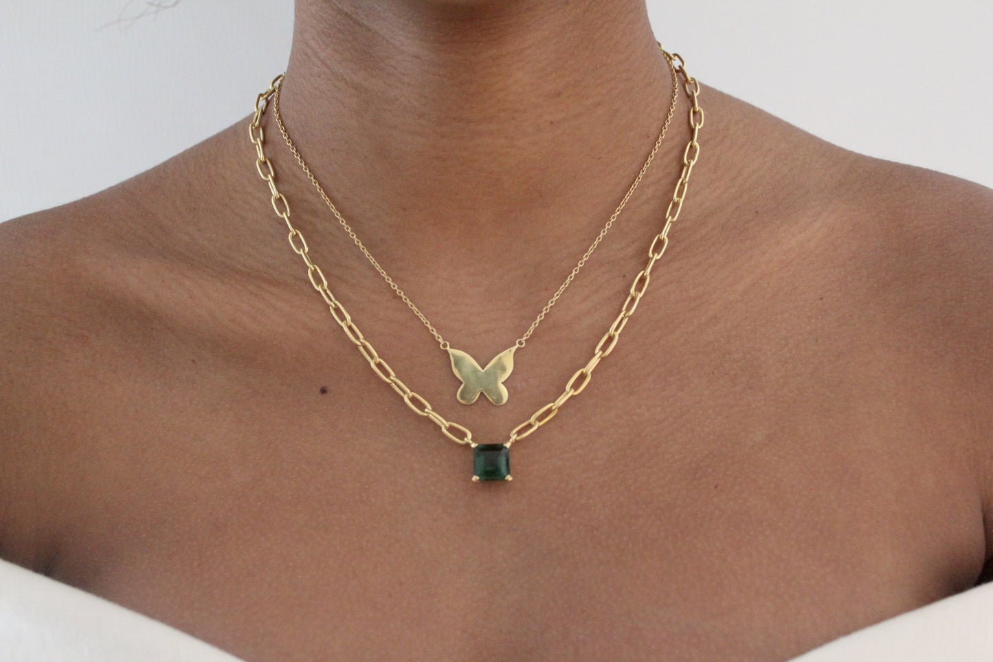 The Green Quartz Link Necklace - you by me.